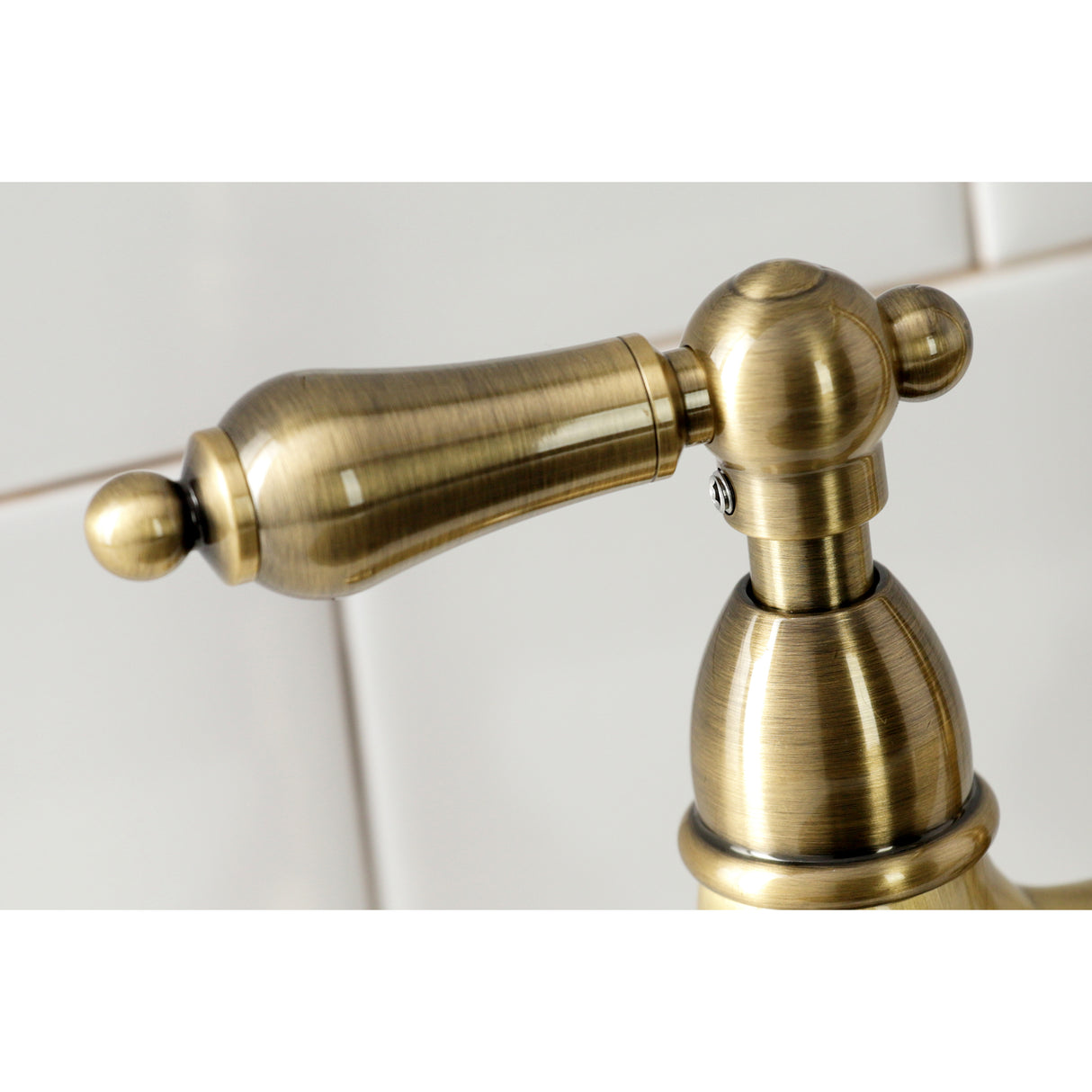 Heritage Bridge Kitchen Faucet with Brass Sprayer