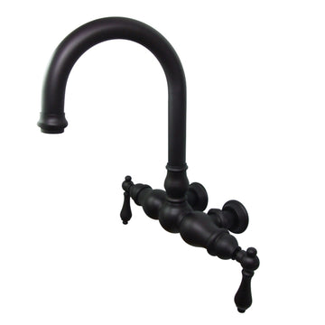 Vintage 3.4" Wall Mount Clawfoot Tub Faucet, Oil Rubbed Bronze