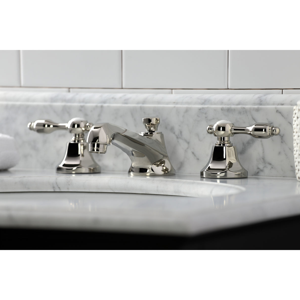 Tudor Traditional 8 inch Widespread Bathroom Faucet