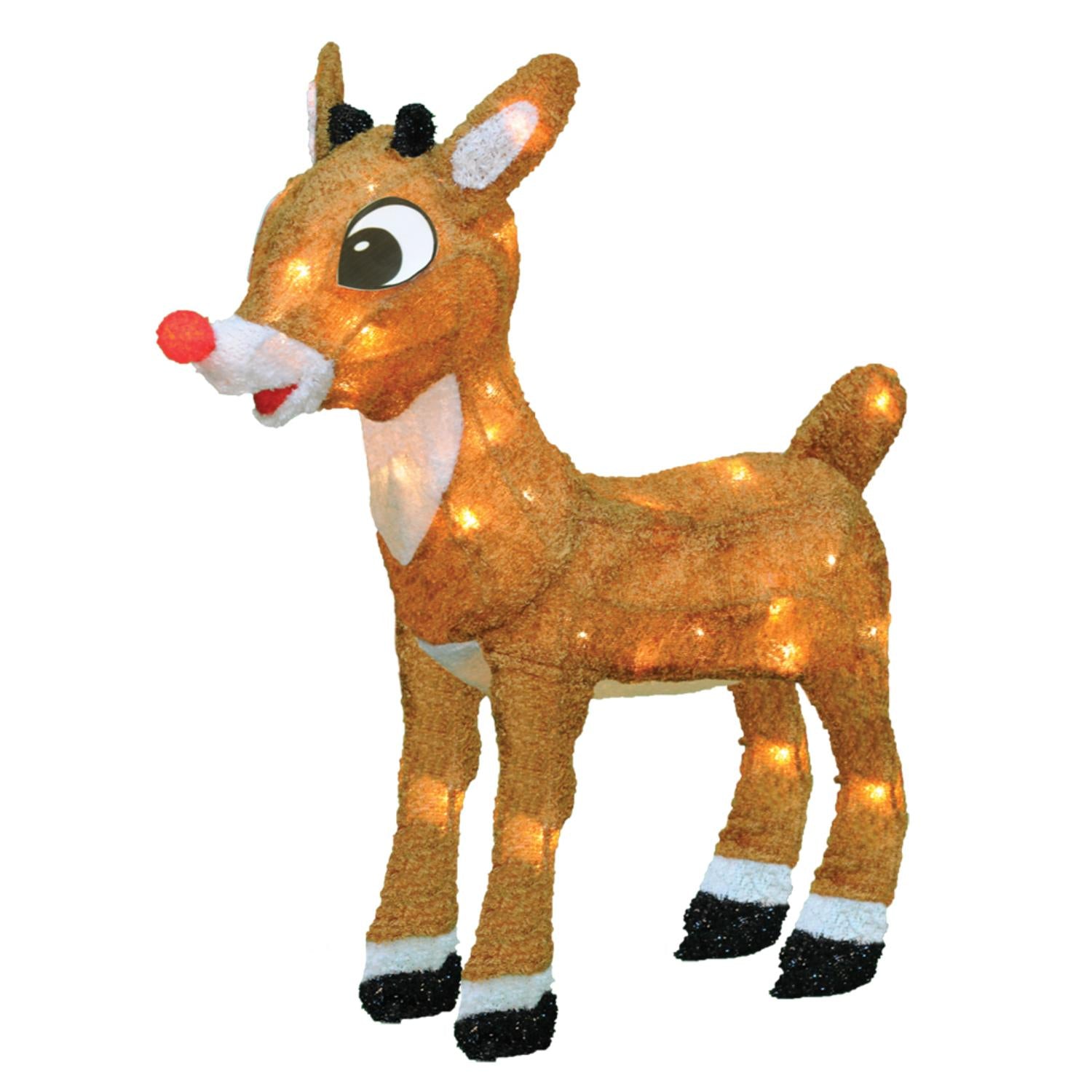 18" Pre-Lit Rudolph the Red-Nosed Reindeer Outdoor Decoration - Clear Lights