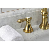 Heirloom Widespread Bathroom Faucet With Brass Pop Up