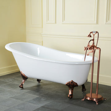 Cast Iron Slipper Clawfoot Tub without Faucet Drillings