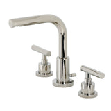 Manhattan Modern Widespread Bathroom Faucet with Brass Pop-Up