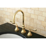 Silver Sage 8" Widespread Lavatory Faucet with Brass Pop-Up