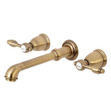 Tudor Two-Handle Wall Mount Bathroom Faucet