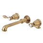 Tudor Two-Handle Wall Mount Bathroom Faucet