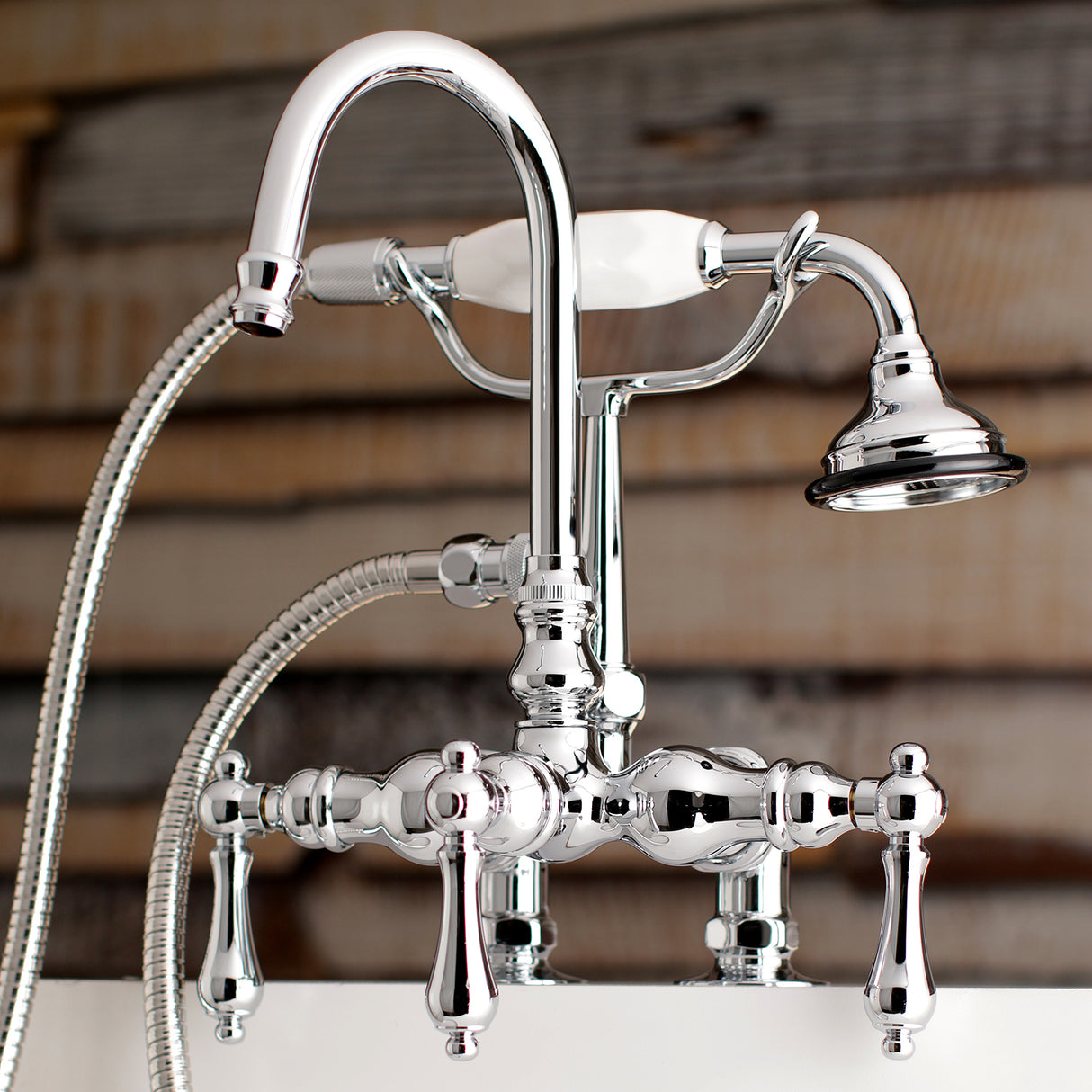 Vintage Clawfoot Tub Faucet With Hand Shower