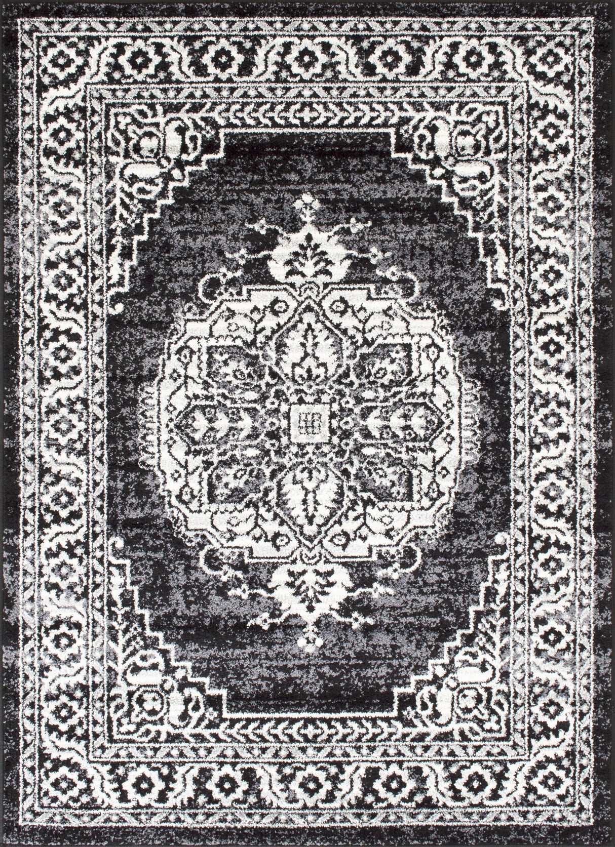 Ibiza-180 Area Rugs Black 8-X-10