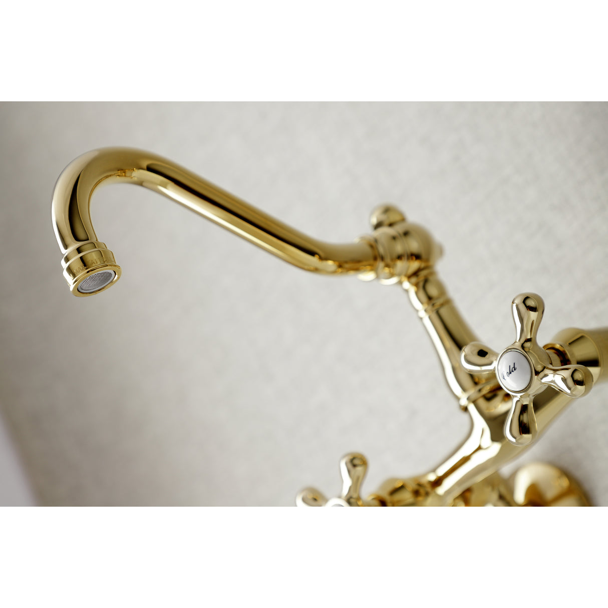 Vintage 6 Inch Traditional Adjustable Center Wall Mount Kitchen Faucet