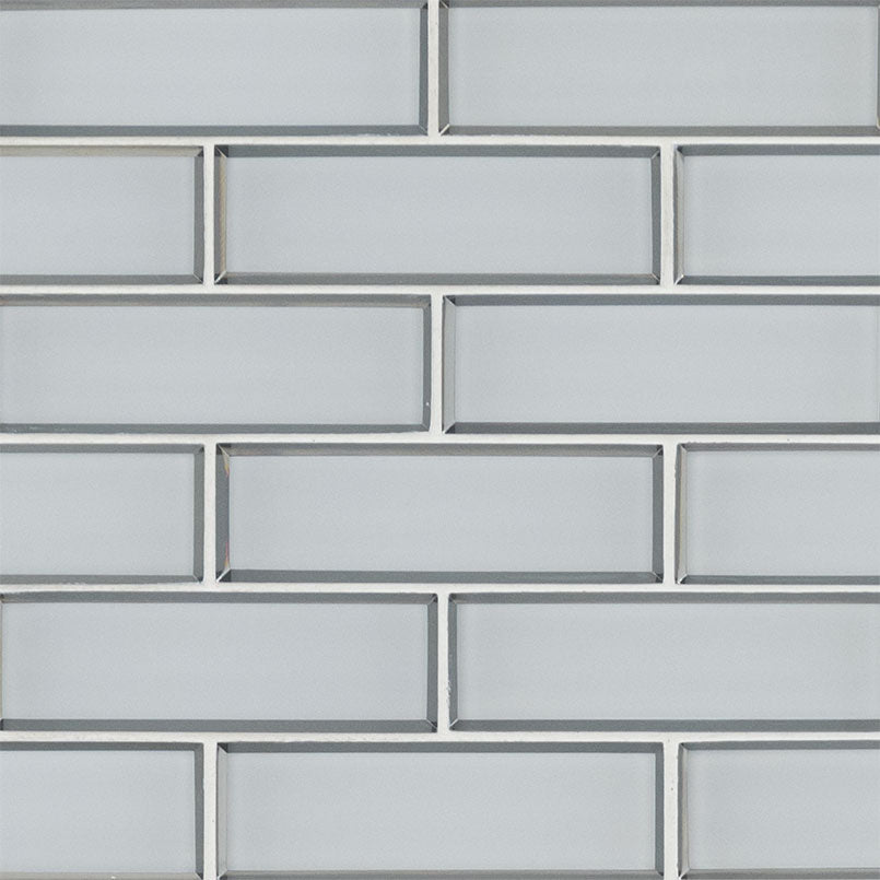 2" X 6" Ice Bevel Subway Glass Mosaic Wall Tile (9.6SQ FT/CTN)