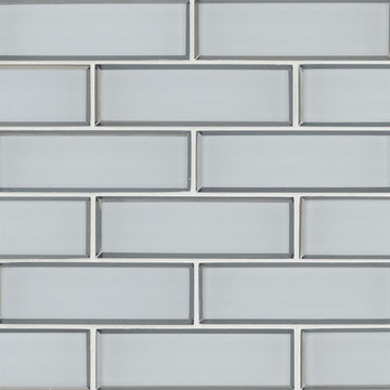 2" X 6" Ice Bevel Subway Glass Mosaic Wall Tile (9.6SQ FT/CTN)
