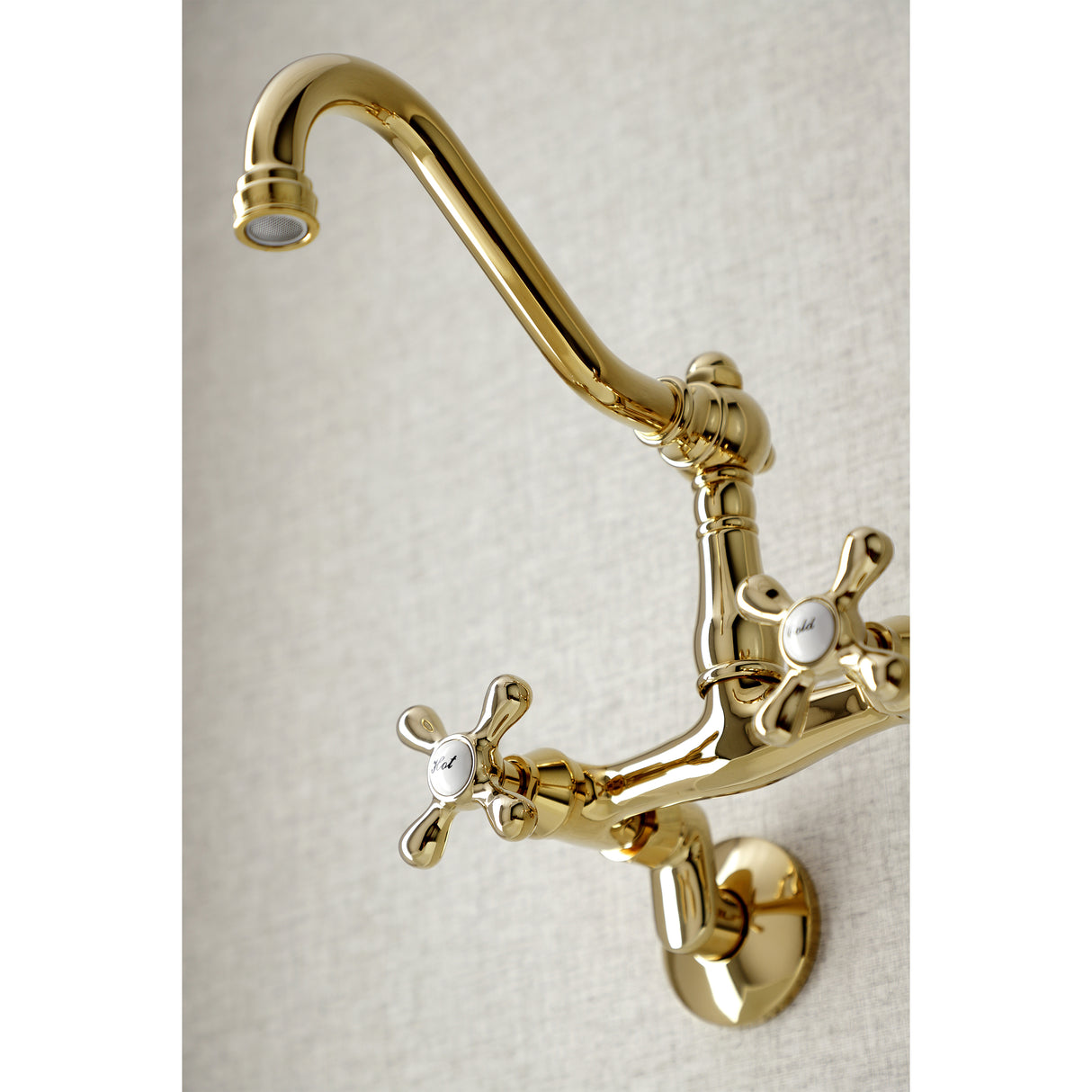 Vintage 6 Inch Traditional Adjustable Center Wall Mount Kitchen Faucet