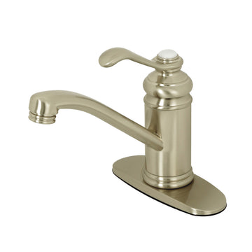 Templeton Single-Handle Single Hole Deck Mount Bathroom Sink Faucet with Push Pop-Up