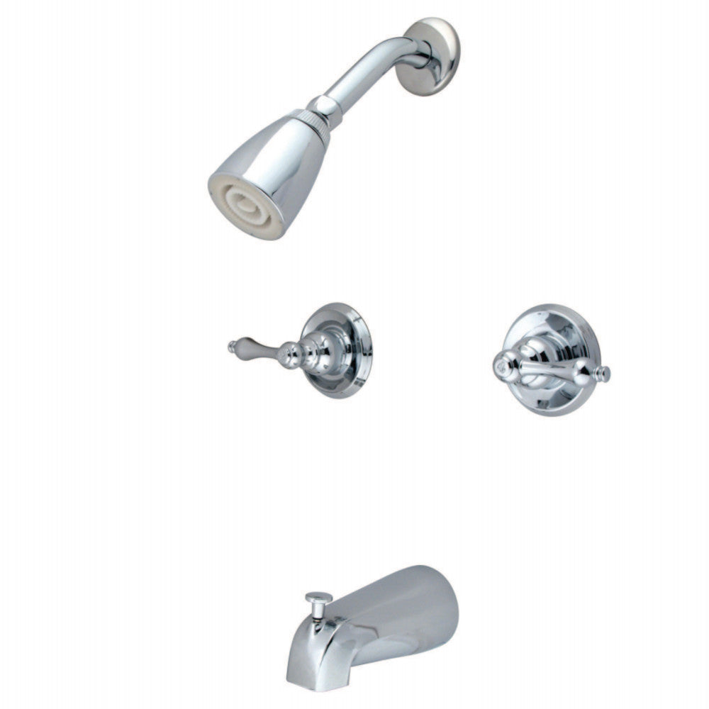 Magellan Twin Handle Tub & Shower Faucet With Decor Lever Handle
