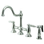 Restoration Bridge Kitchen Faucet with Brass Sprayer