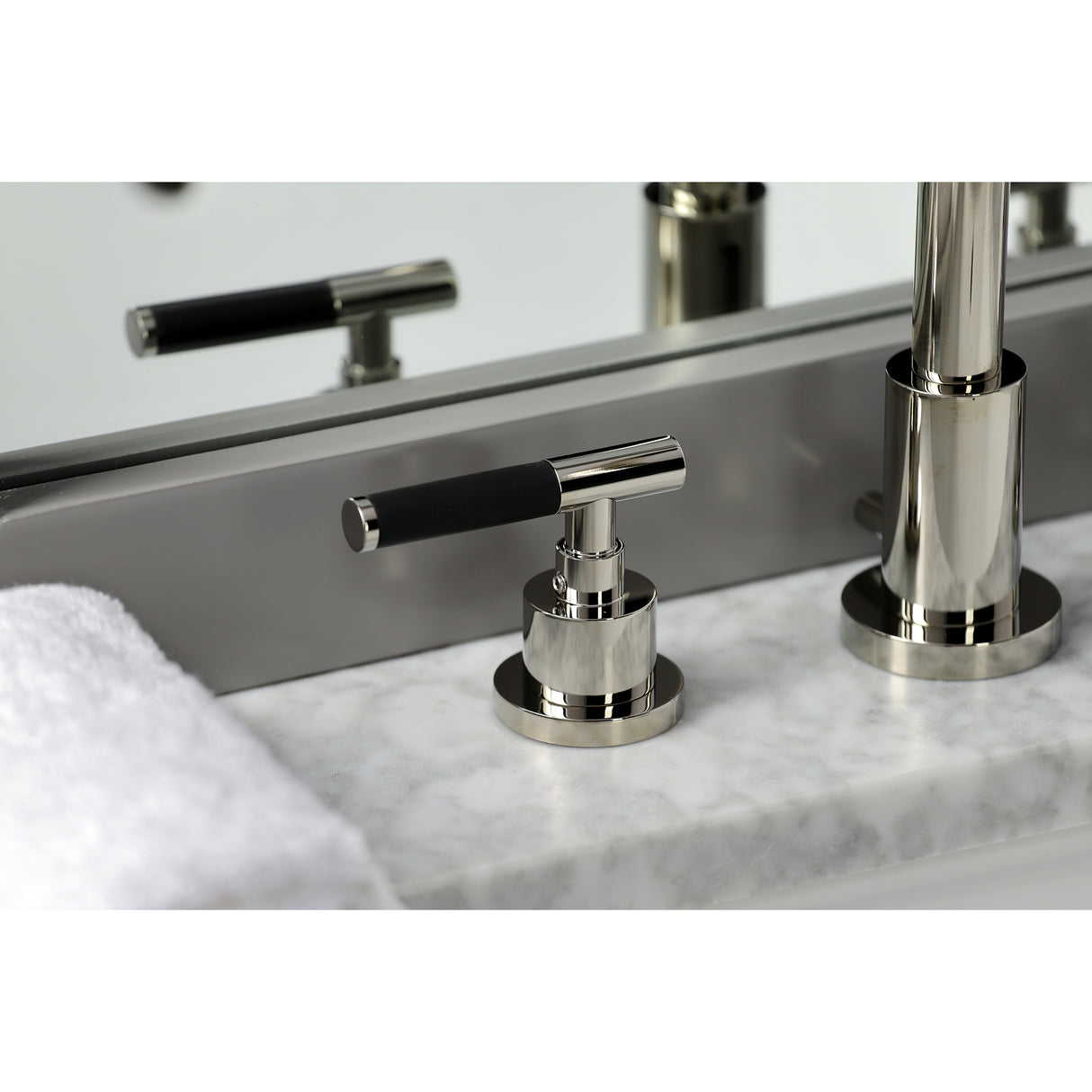 Kaiser Widespread Bathroom Faucet with Brass Pop-Up