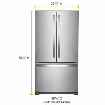 25 cu. ft. 36 inch Wide French Door Refrigerator