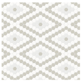 Soho Morning Blend Diamond Pattern Matte Glazed Porcelain Mosaic