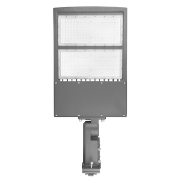 300 Watt LED Pole Light - Gray With Photocell, 5700K, Universal Mount, AC100-277V, Dimmable, (DLC/UL Listed), LED Security Light