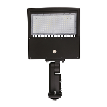 150W LED Pole Light With Photocell - 4000(Kelvin), 400 Watt Equals, Bronze, AC100-277V, Dusk to Dawn Sensor - Shoebox Lights