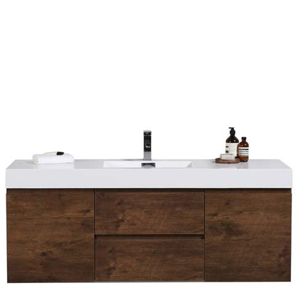 Fusion Floating / Wall Mounted Bathroom Vanity with Acrylic Sink