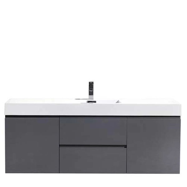 Fusion Floating / Wall Mounted Bathroom Vanity with Acrylic Sink