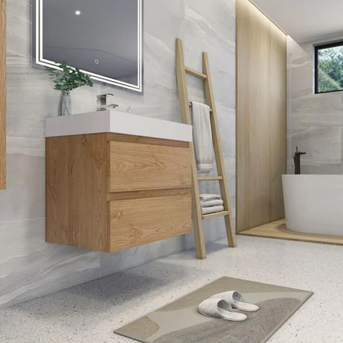 Fusion Floating / Wall Mounted Bathroom Vanity with Acrylic Sink