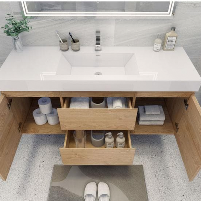 Fusion Floating / Wall Mounted Bathroom Vanity with Acrylic Sink