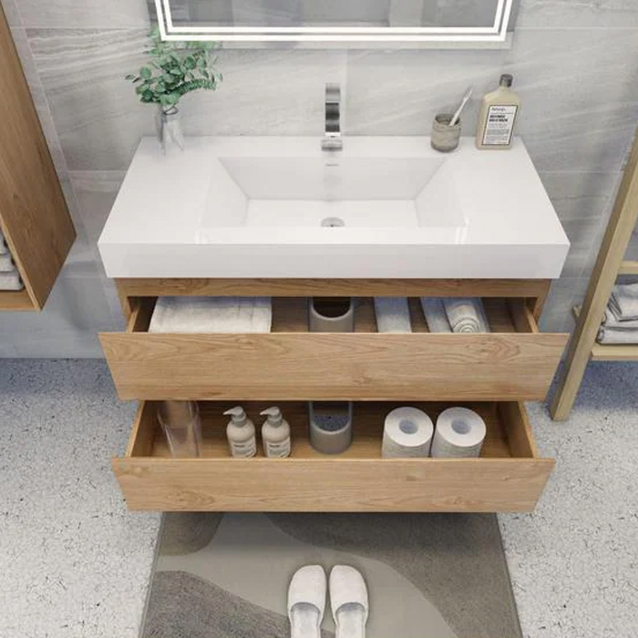 Fusion Floating / Wall Mounted Bathroom Vanity with Acrylic Sink