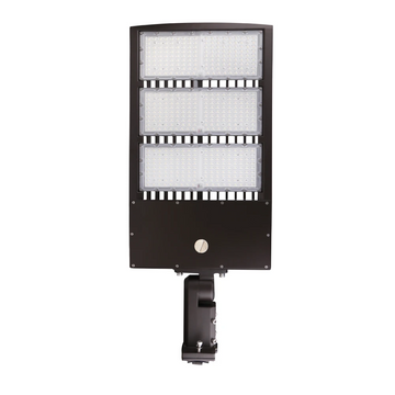 LED Parking Lot Light with Photocell, 450W, 60750LM, 5700K, IP65, UL, DLC Listed, Universal Mount, Dimmable, Bronze, LED Shoebox Street Pole Lighting