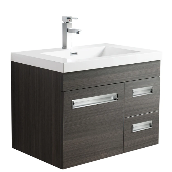 Alpha Floating / Wall Mounted Bathroom Vanity with Acrylic Sink