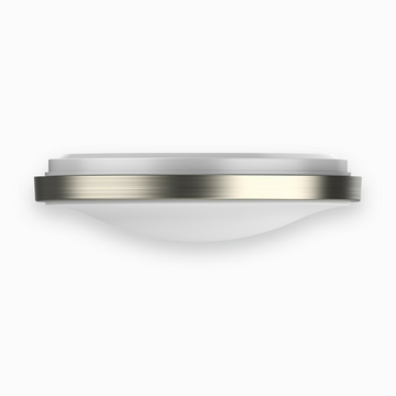 25W LED Flush Mount Ceiling Lights - 14" Round Brushed Nickel Design - 1750 Lm - Single Ring