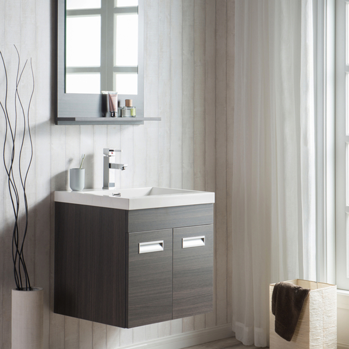 Alpha Floating / Wall Mounted Bathroom Vanity with Acrylic Sink