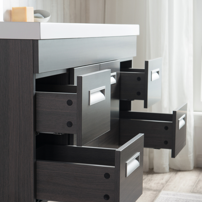 Alpha Floating / Wall Mounted Bathroom Vanity with Acrylic Sink