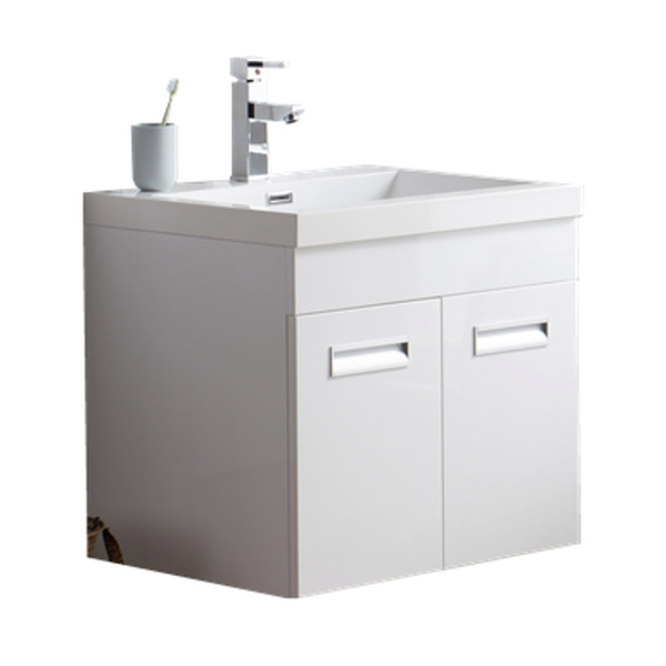 Alpha Floating / Wall Mounted Bathroom Vanity with Acrylic Sink