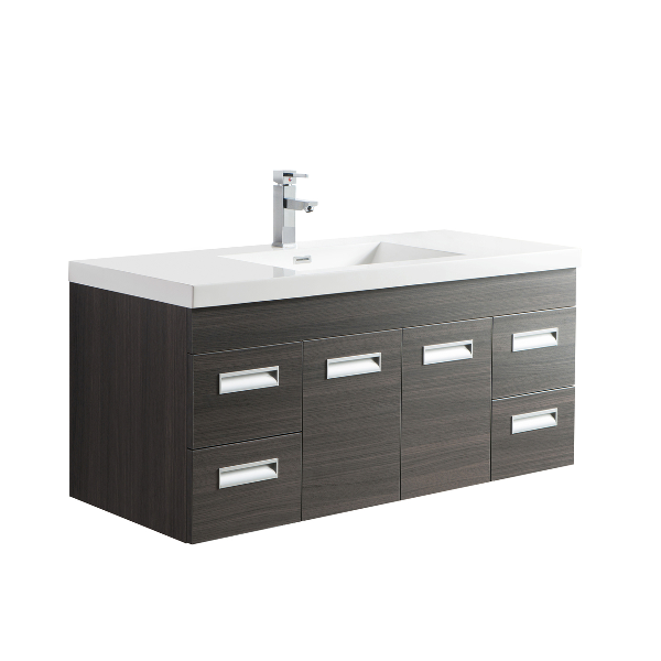 Alpha Floating / Wall Mounted Bathroom Vanity with Acrylic Sink