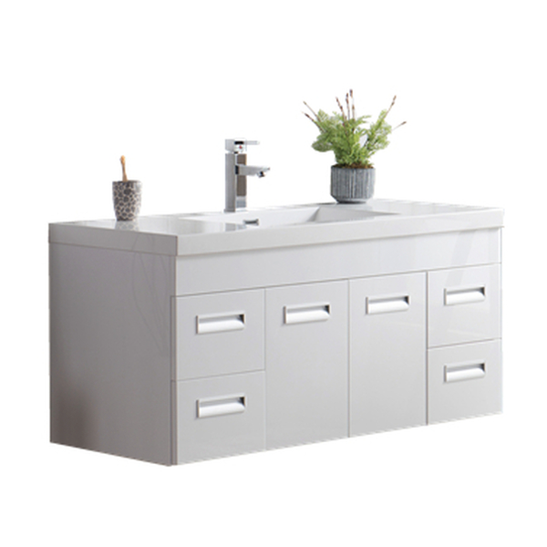 Alpha Floating / Wall Mounted Bathroom Vanity with Acrylic Sink