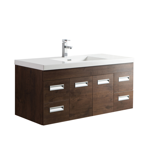 Alpha Floating / Wall Mounted Bathroom Vanity with Acrylic Sink