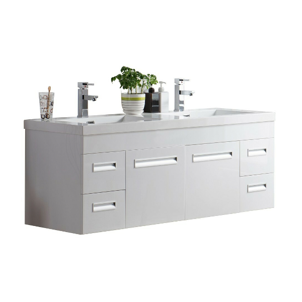Alpha Floating / Wall Mounted Bathroom Vanity with Acrylic Sink