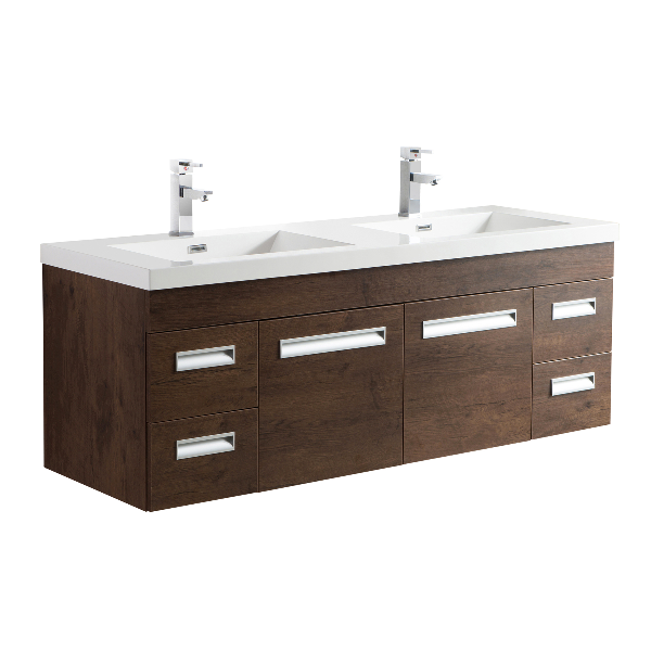 Alpha Floating / Wall Mounted Bathroom Vanity with Acrylic Sink