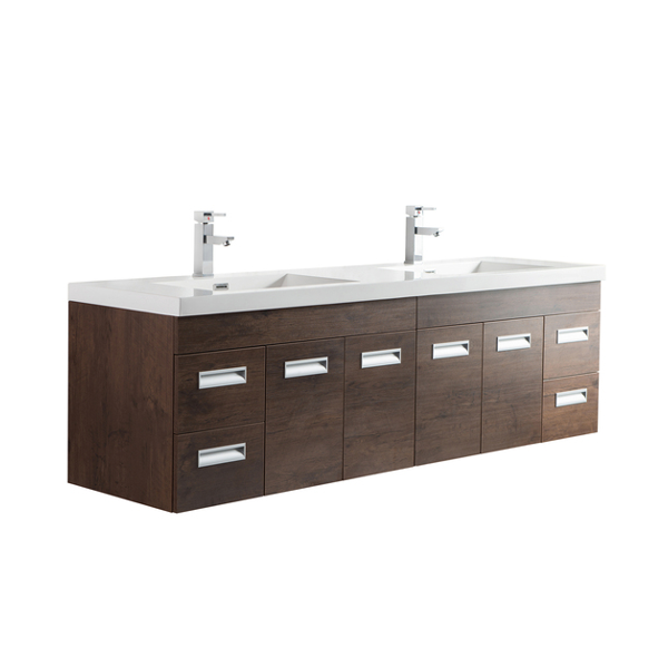 Alpha Floating / Wall Mounted Bathroom Vanity with Acrylic Sink
