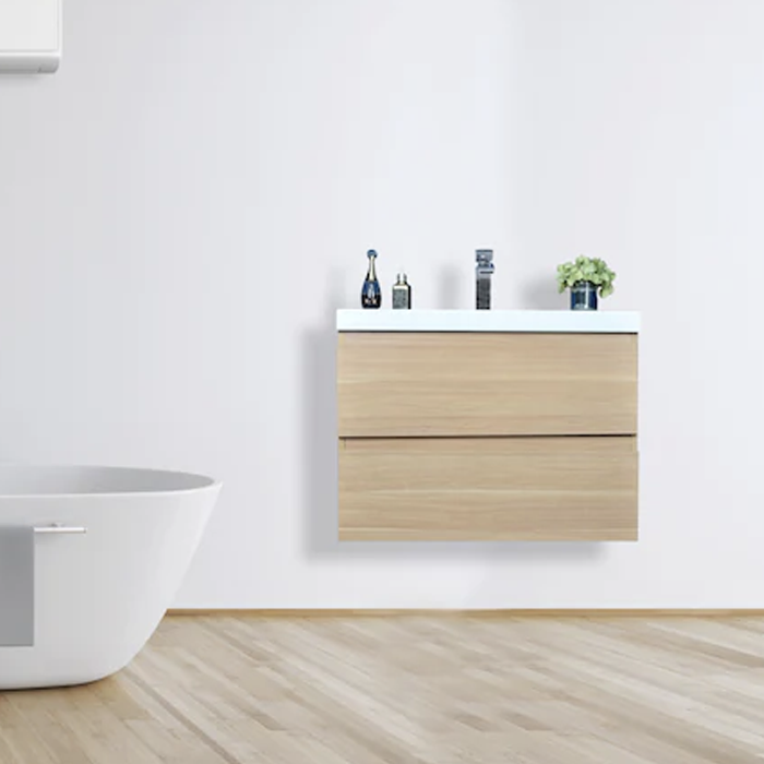 Brooklyn Floating / Wall Mounted Bathroom Vanity With Acrylic Sink