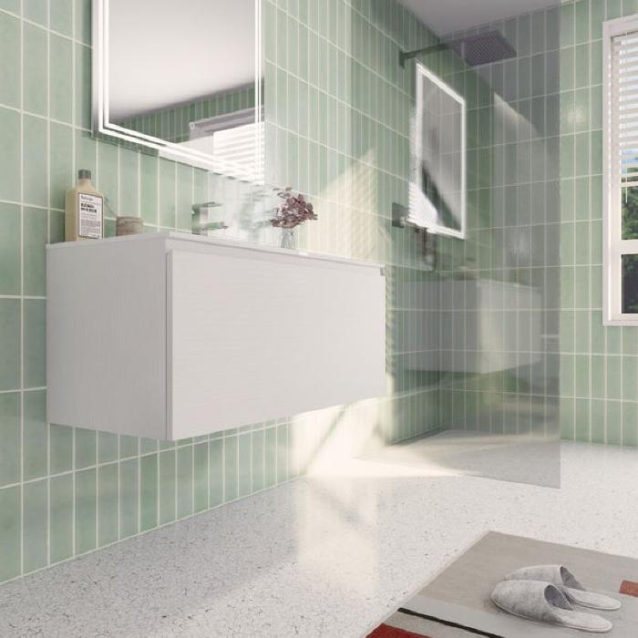 Aipo Floating / Wall Mounted Bathroom Vanity with Acrylic Sink