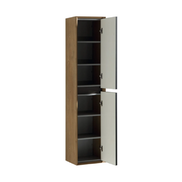 Kingdee 14 in. Floating / Wall Mounted Bathroom Linen Side Cabinet With Soft Closing Doors