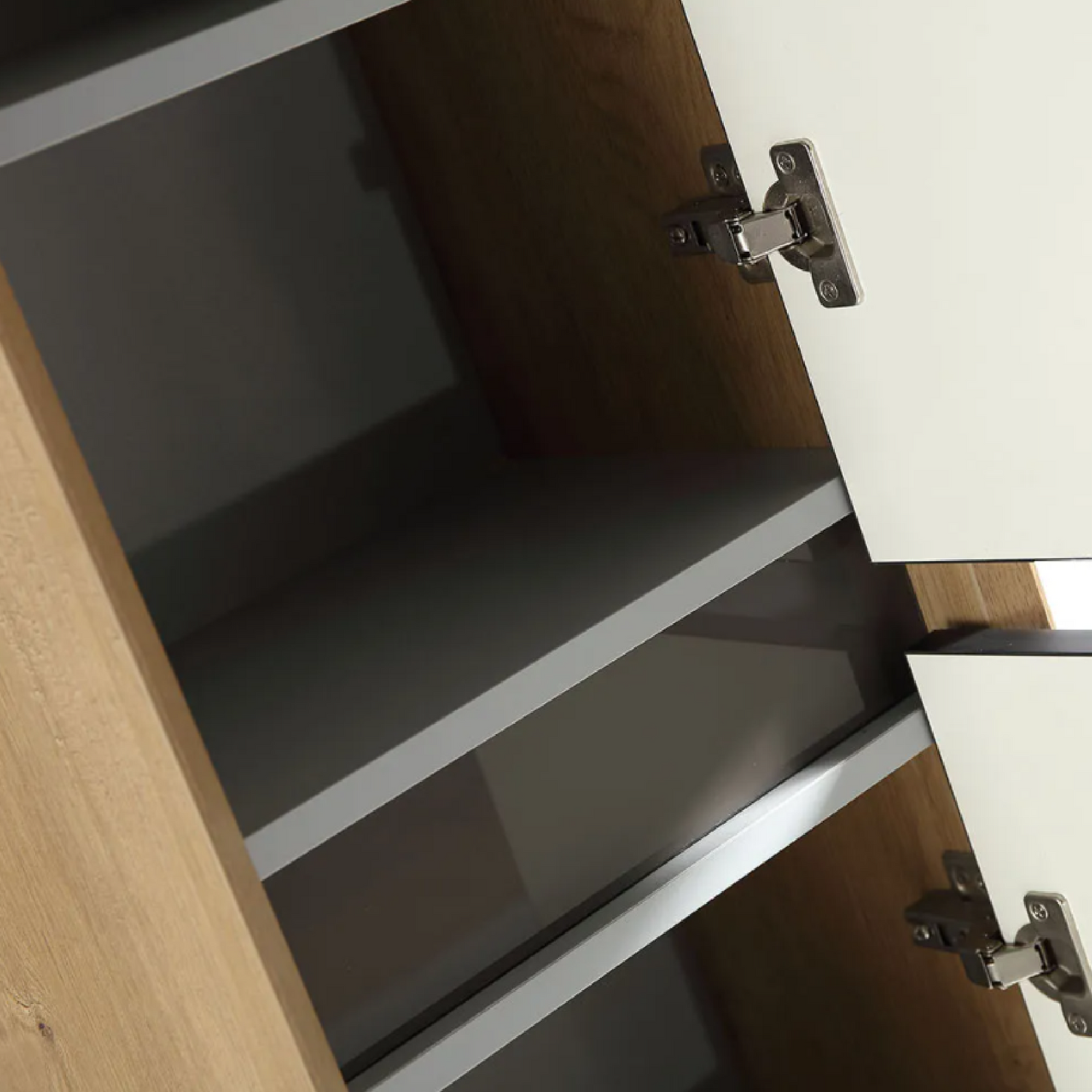 Kingdee 14 in. Floating / Wall Mounted Bathroom Linen Side Cabinet With Soft Closing Doors