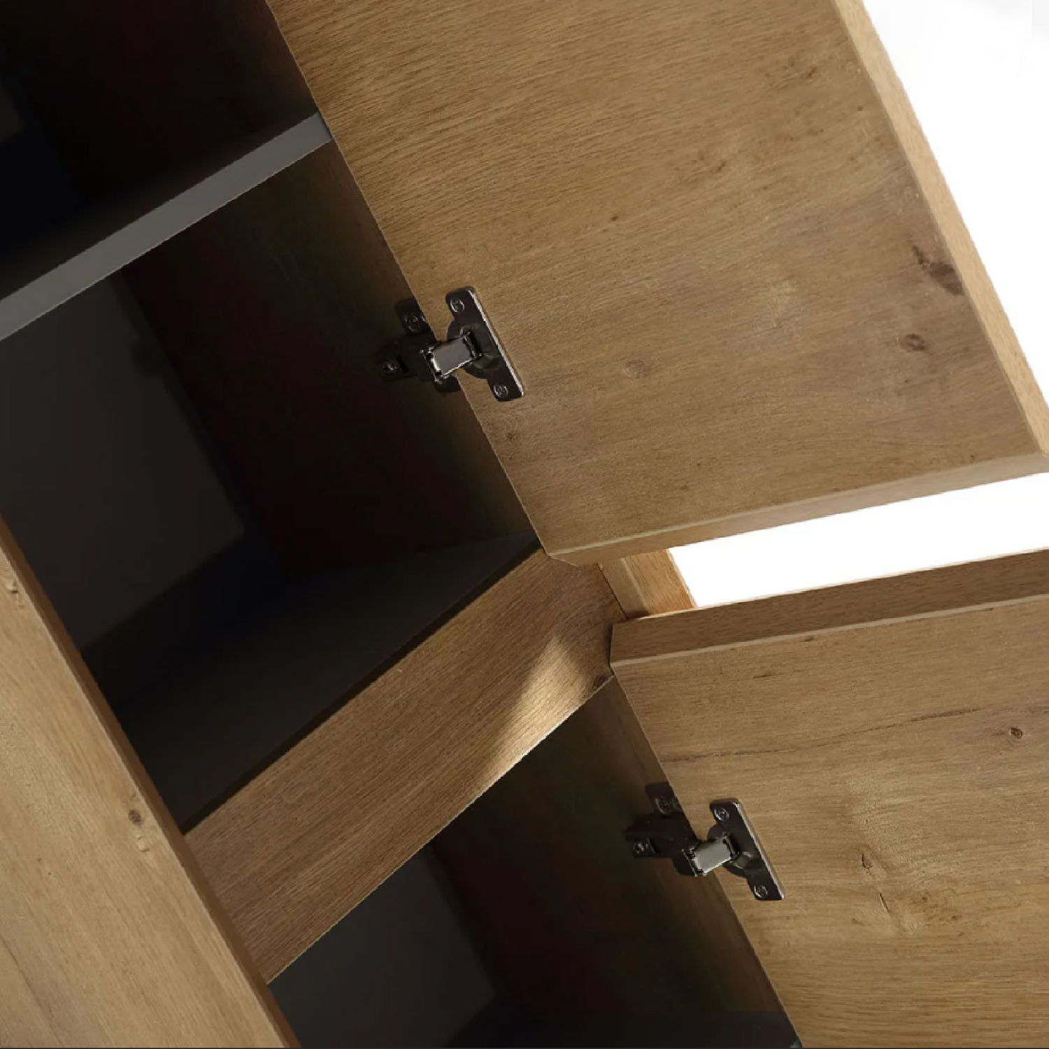 Kingdee 14 in. Floating / Wall Mounted Bathroom Linen Side Cabinet With Soft Closing Doors