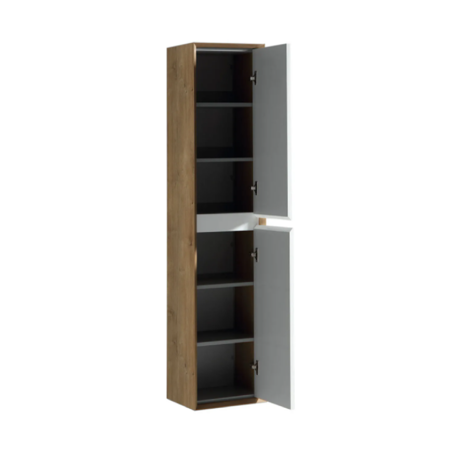 Kingdee 14 in. Floating / Wall Mounted Bathroom Linen Side Cabinet With Soft Closing Doors