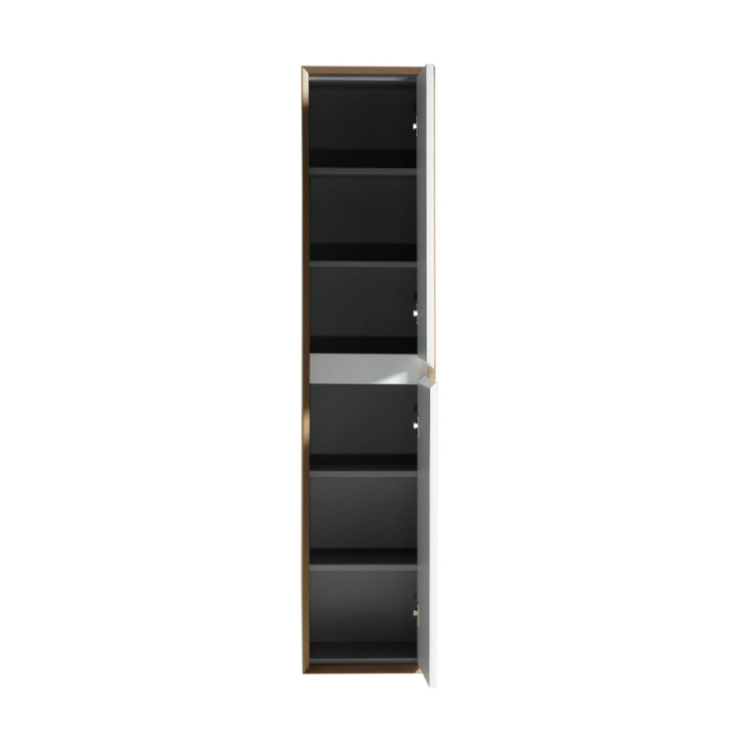 Kingdee 14 in. Floating / Wall Mounted Bathroom Linen Side Cabinet With Soft Closing Doors
