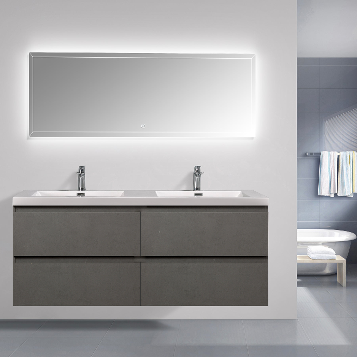 Artland Floating / Wall Mounted Bathroom Vanity With Acrylic Sink