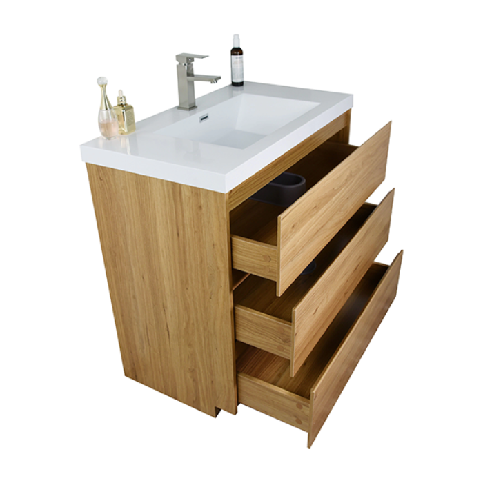 Aramco Freestanding Bathroom Vanity With Acrylic Sink & Drawers